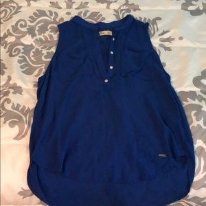 Blue sleeveless top